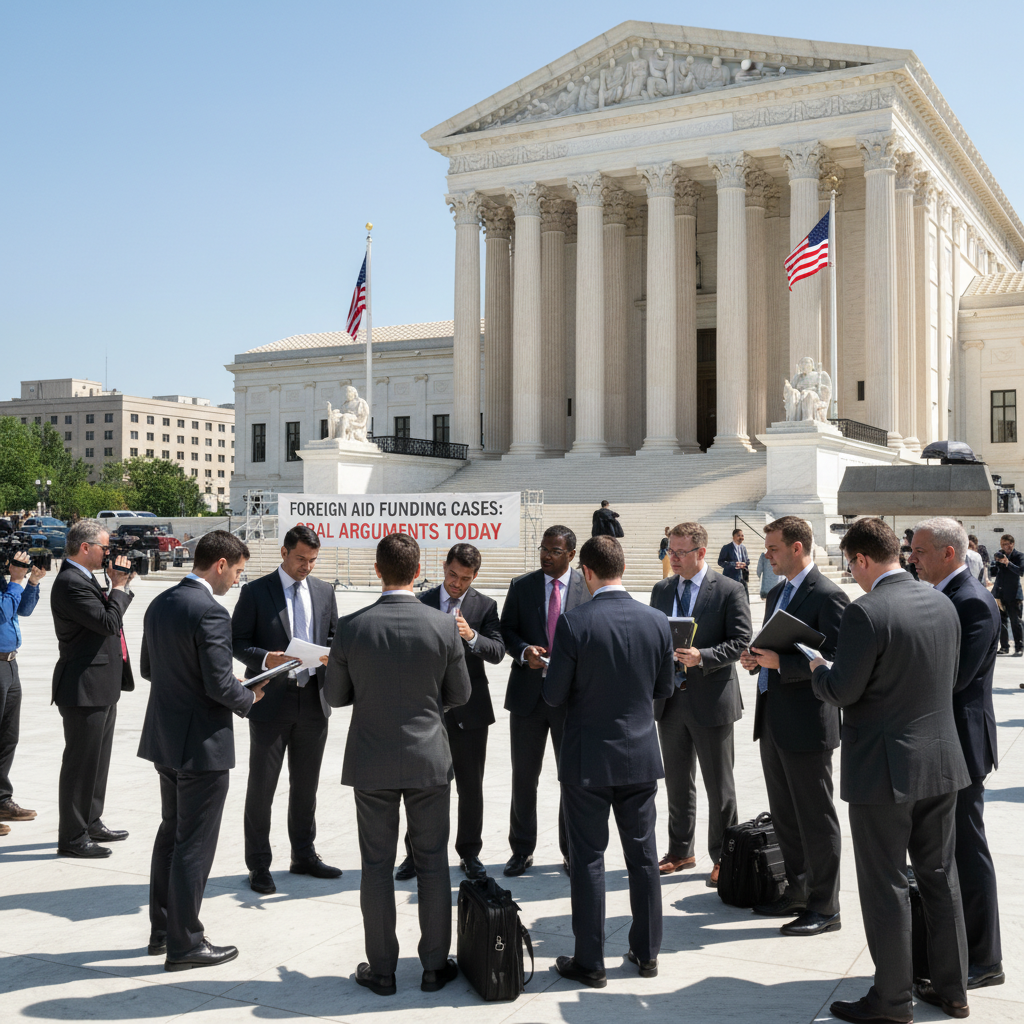 Trump Pushes Supreme Court on Separation of Powers in Aid Case